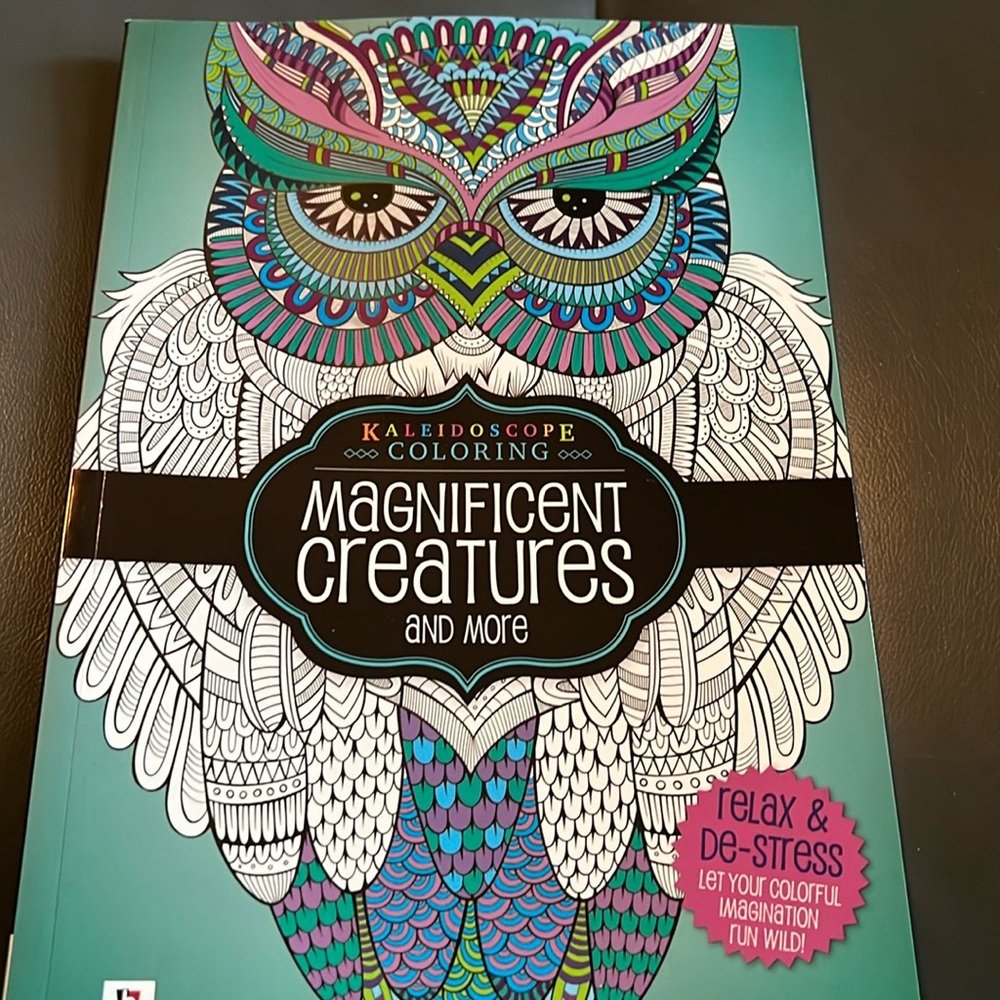 Kaleidoscope Magnificent Creatures Coloring Book - NEW